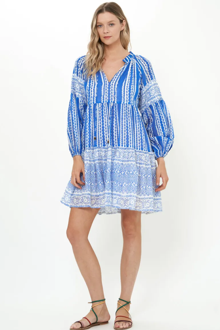 Balloon Sleeve Short- Ziggy Blue