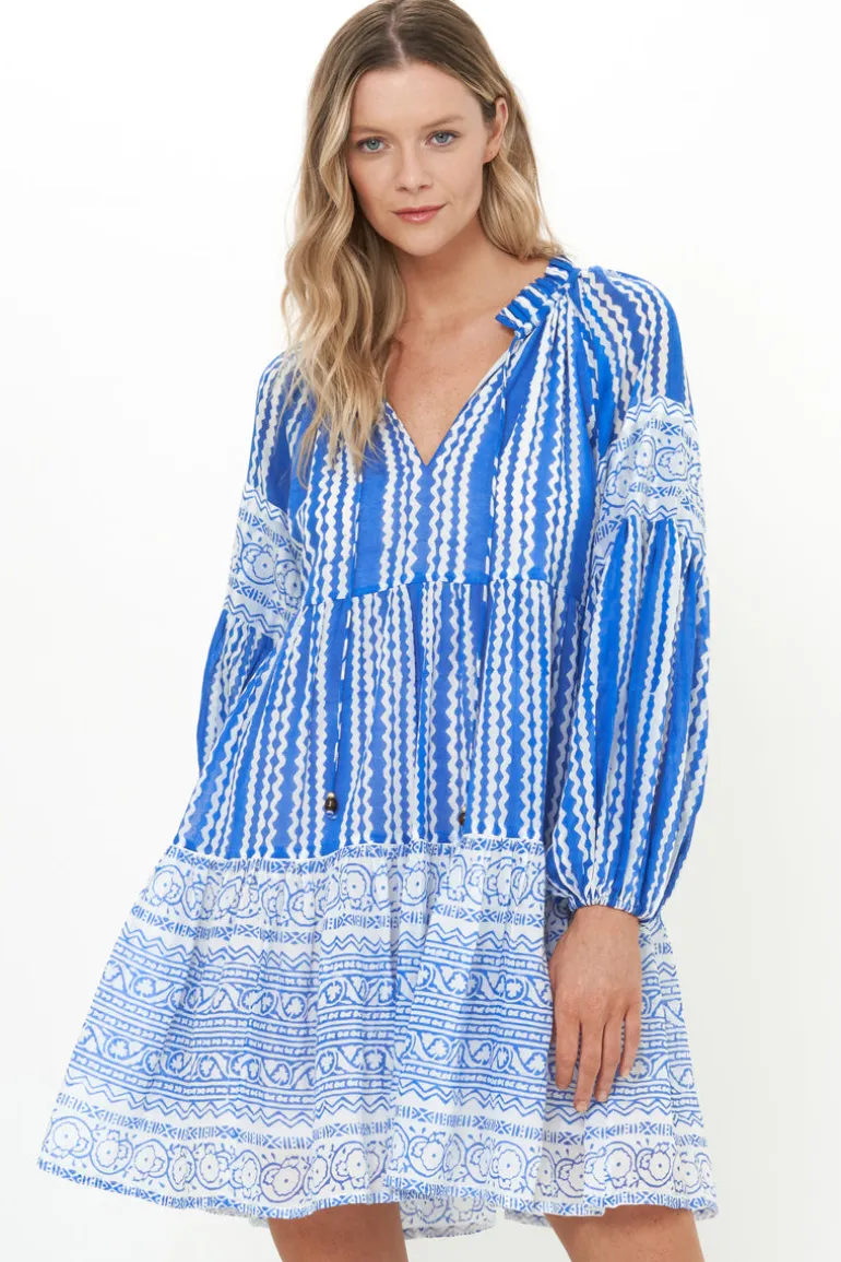 Balloon Sleeve Short- Ziggy Blue