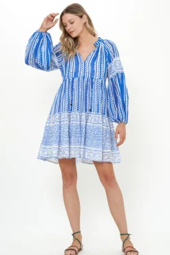 Balloon Sleeve Short- Ziggy Blue