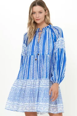 Balloon Sleeve Short- Ziggy Blue