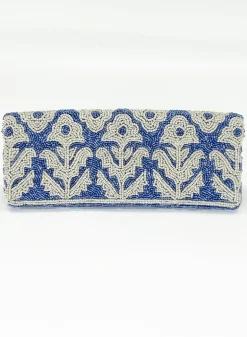 Beaded Clutch- Marigold Periwinkle
