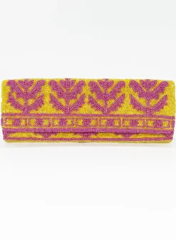 Beaded Clutch- Marigold Yellow