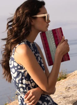 Beaded Envelope- Mezcal Red