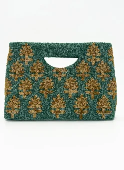 Beaded Handbag- Fern Green