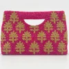 Beaded Handbag- Fern Hot Pink