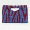 Beaded Handbag- Singita Red Blue