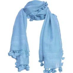 Blue Tassel Scarf
