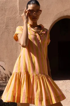 Cap Sleeve Mini- Cabana Coral