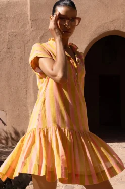 Cap Sleeve Mini- Cabana Coral