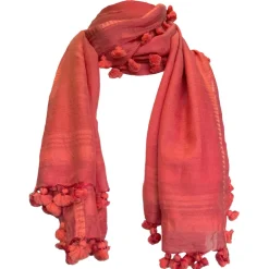 Coral Tassel Scarf