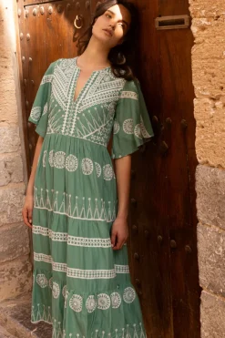 Flirty V-Neck Maxi- Soleil Sage