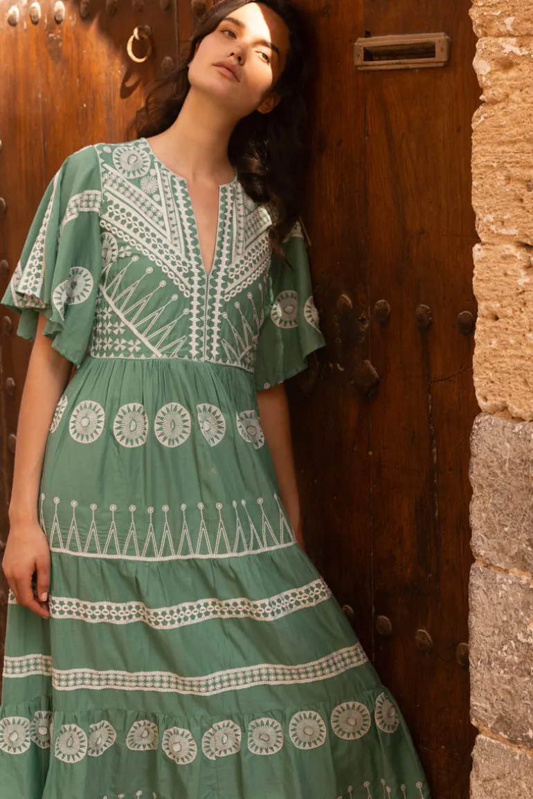 Flirty V-Neck Maxi- Soleil Sage