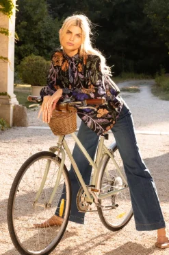 High Neck Blouse- Turin Peri