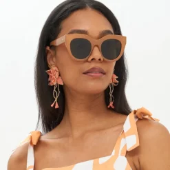 Jardin Earrings- Coral