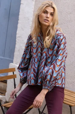 Mandarin Balloon Top- Tulip Orange