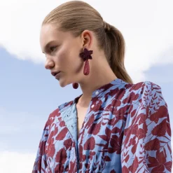 Marbella Earrings- Wine