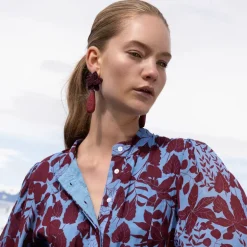 Marbella Earrings- Wine