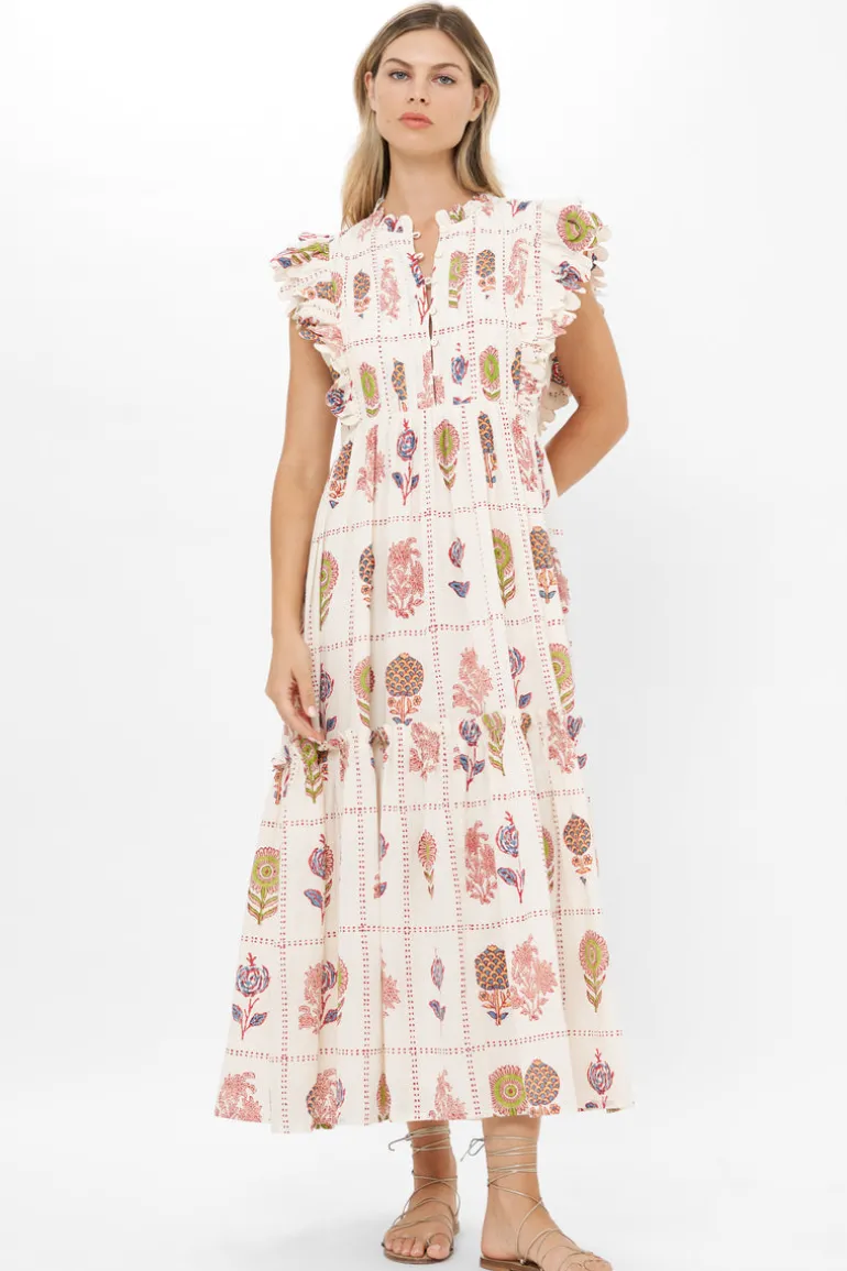 Scallop Pintuck Maxi- Taormina Cream