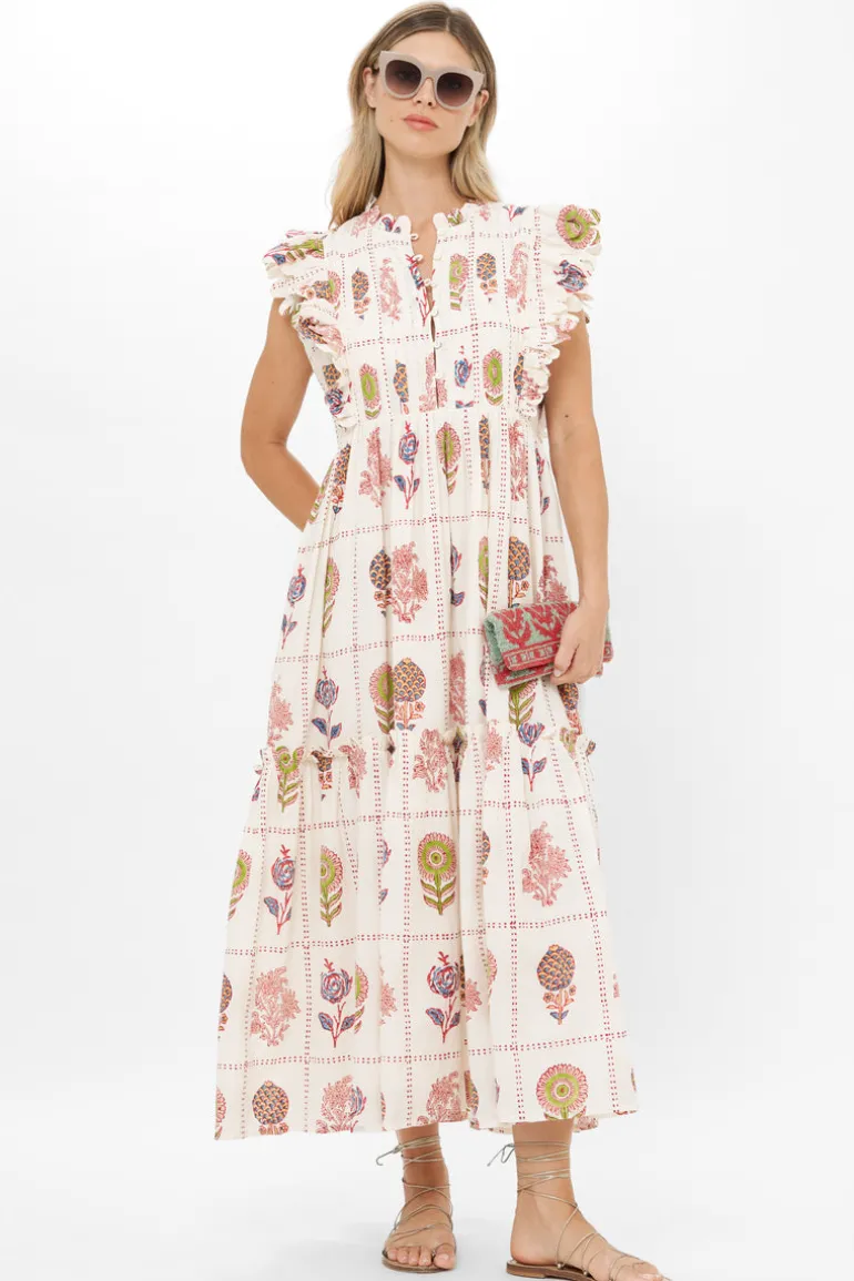 Scallop Pintuck Maxi- Taormina Cream