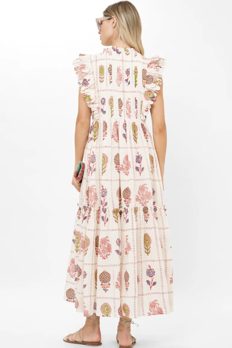 Scallop Pintuck Maxi- Taormina Cream