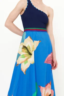Swing Skirt- Hibiscus Blue