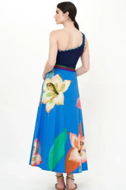 Swing Skirt- Hibiscus Blue