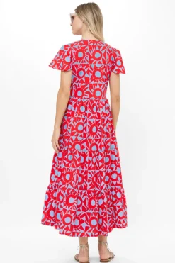 V-Neck Maxi- Eclipse Red